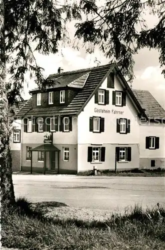 AK / Ansichtskarte Kniebis_Freudenstadt Gaesteheim Fahrner Kniebis_Freudenstadt