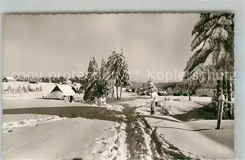 AK / Ansichtskarte Kniebis_Freudenstadt Winteridyll Kniebis_Freudenstadt