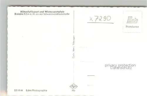 AK / Ansichtskarte Kniebis_Freudenstadt Schwarzwaldkirchlein Kniebis_Freudenstadt