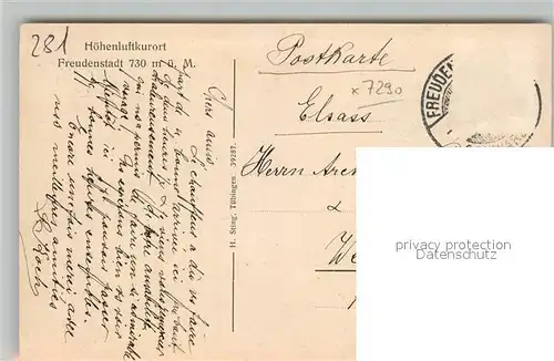 AK / Ansichtskarte Freudenstadt Waldpartie Freudenstadt