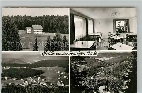 AK / Ansichtskarte Kniebis_Freudenstadt Pension Sonnige Heide Gaststube Panorama Kniebis_Freudenstadt