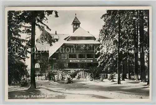 AK / Ansichtskarte Kniebis_Freudenstadt Kurhaus Kniebis Lamm Kniebis_Freudenstadt