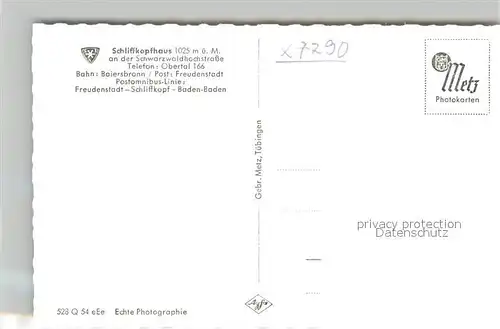 AK / Ansichtskarte Schliffkopfhaus Restaurant Schliffkopfhaus