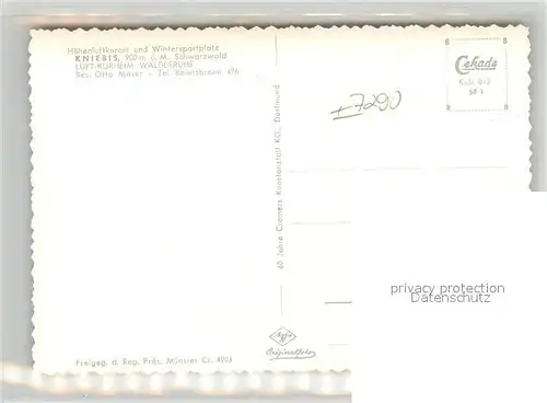 AK / Ansichtskarte Kniebis_Freudenstadt Fliegeraufnahme mit Kurheim Waldesruhe Kniebis_Freudenstadt