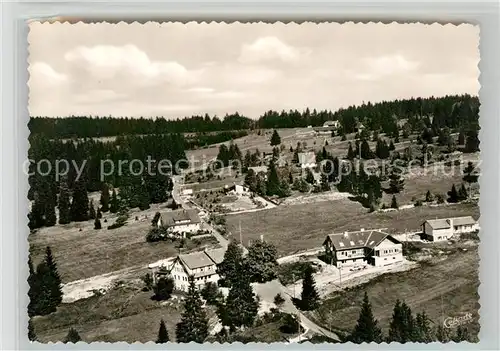 AK / Ansichtskarte Kniebis_Freudenstadt Fliegeraufnahme mit Pension Waldblick Kniebis_Freudenstadt