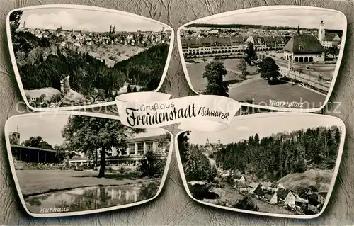 AK / Ansichtskarte Freudenstadt Panorama Marktplatz Kurhaus Kurort im Schwarzwald Freudenstadt