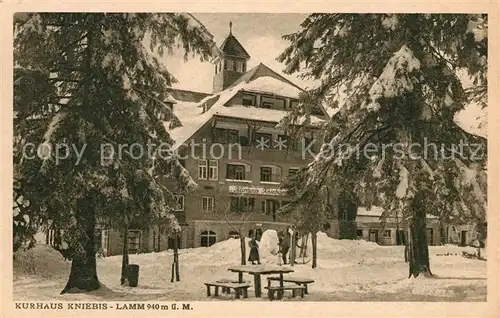 AK / Ansichtskarte Lamm_Kniebis Kurhaus Winter im Schwarzwald Lamm Kniebis