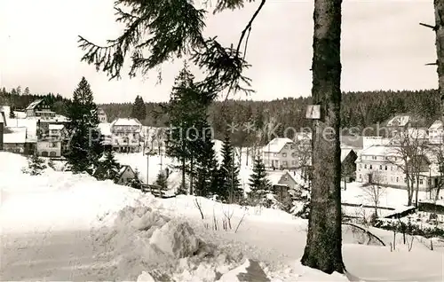 AK / Ansichtskarte Kniebis_Freudenstadt Teilansicht mit Schullandheim Giessen Winter im Schwarzwald Kniebis_Freudenstadt