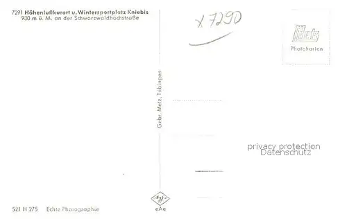 AK / Ansichtskarte Kniebis_Freudenstadt Teilansicht Winterimpressionen Schwarzwald Kniebis_Freudenstadt