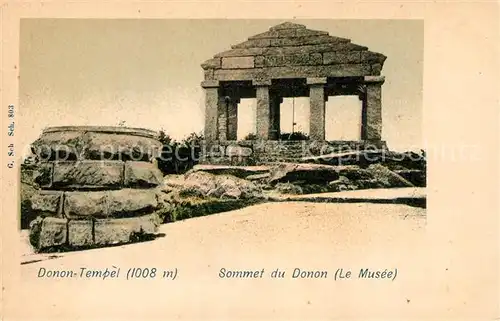 AK / Ansichtskarte Grandfontaine_Molsheim Donon Tempel Sommet du Donon Le Musee Grandfontaine Molsheim