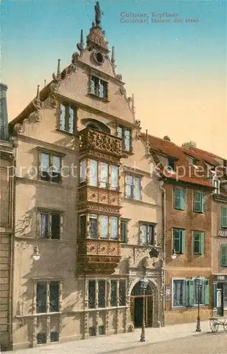 AK / Ansichtskarte Colmar_Haut_Rhin_Elsass Maison des tetes Kopfhaus Colmar_Haut_Rhin_Elsass
