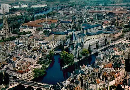 AK / Ansichtskarte Metz_Moselle La Moselle et le Temple vue aerienne Metz_Moselle