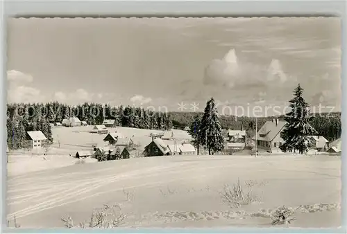 AK / Ansichtskarte Kniebis_Freudenstadt Teilansicht Kurort Winterlandschaft im Schwarzwald Kniebis_Freudenstadt