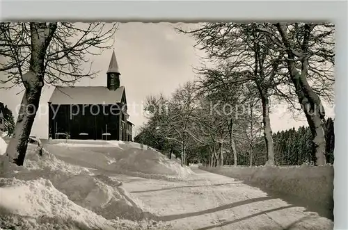 AK / Ansichtskarte Kniebis_Freudenstadt Schwarzwald Kirchlein Winterimpressionen Kniebis_Freudenstadt