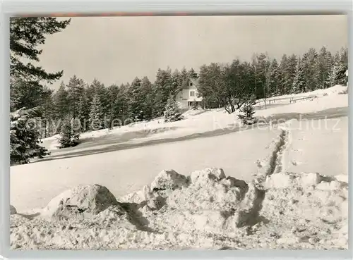 AK / Ansichtskarte Rimbach_Kniebis Schneespuren Haus am Wald Winterimpressionen Schwarzwald 