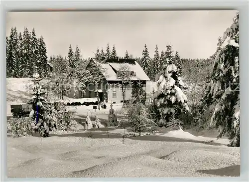 AK / Ansichtskarte Kniebis_Freudenstadt Gasthaus Pension Cafe zum Waldeck Winterimpressionen Schwarzwald Kniebis_Freudenstadt