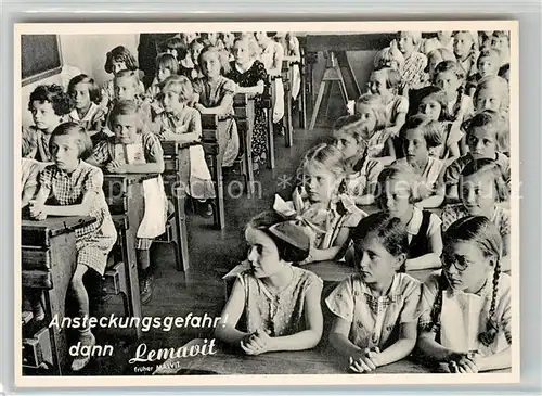 AK / Ansichtskarte Freudenstadt Maedchen Schulklasse Maltextra Werbung Lemavit frueher Malvit Lebertran Freudenstadt