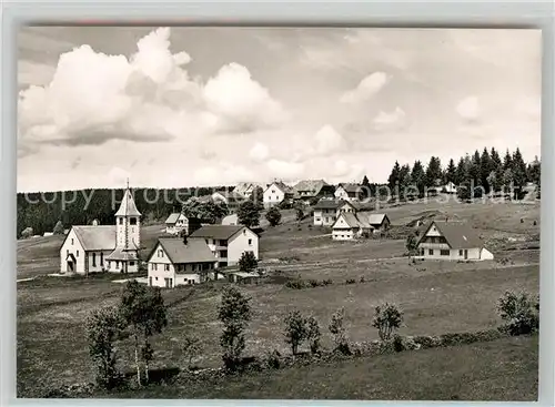 AK / Ansichtskarte Kniebis_Freudenstadt Teilansicht mit Kirche Kurort im Schwarzwald Kniebis_Freudenstadt