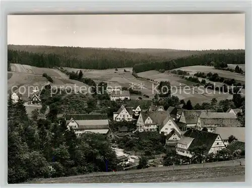 AK / Ansichtskarte Obermusbach_Freudenstadt Panorama mit Pension Lang Kurort im Schwarzwald Obermusbach_Freudenstadt