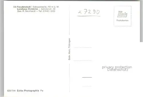 AK / Ansichtskarte Freudenstadt Landhaus Waldblick Kurort im Schwarzwald Freudenstadt