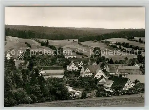 AK / Ansichtskarte Obermusbach_Freudenstadt Teilansicht Hoehenluftkurort im Schwarzwald Pension Lang Obermusbach_Freudenstadt