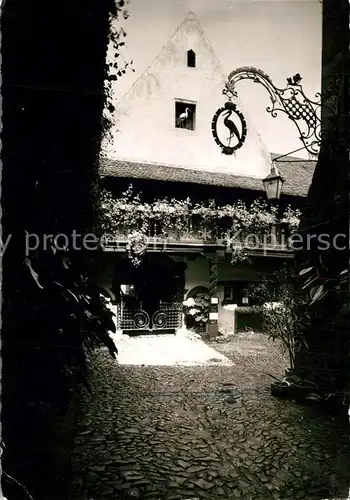 AK / Ansichtskarte Reichenweier_Reichenweiher Hof mit Storchennest Reichenweier