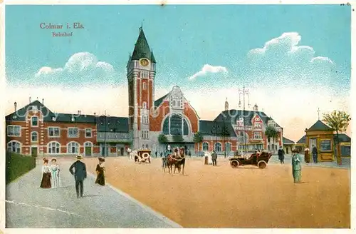 AK / Ansichtskarte Colmar_Haut_Rhin_Elsass Bahnhof Colmar_Haut_Rhin_Elsass