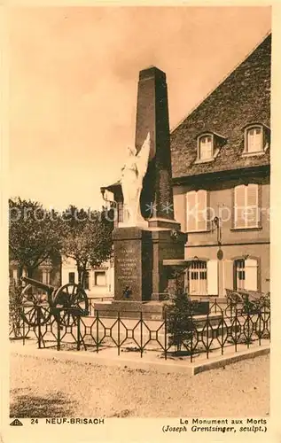 AK / Ansichtskarte Neuf Brisach Le Monument aux Morts Neuf Brisach