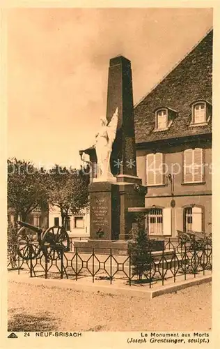 AK / Ansichtskarte Neuf Brisach Le Monument aux Morts Neuf Brisach