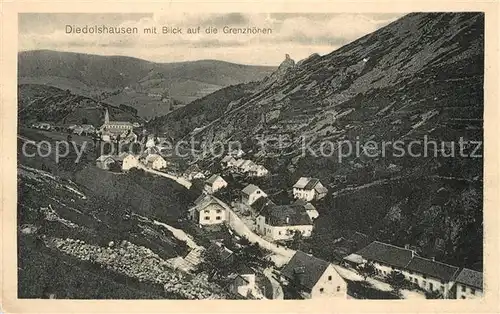 AK / Ansichtskarte Diedolshausen mit Blick auf die Grenzhoehen Diedolshausen