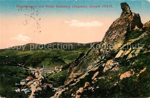 AK / Ansichtskarte Diedolshausen mit Ruine Gutenburg Vogesen Diedolshausen