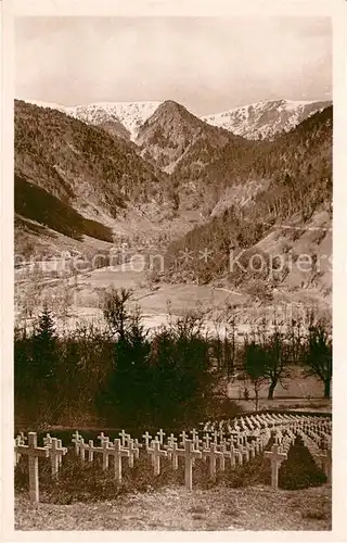 AK / Ansichtskarte Wormsa_Haut_Rhin_Elsass Cimetiere Militaire Francais Vue sur le Hohneck 