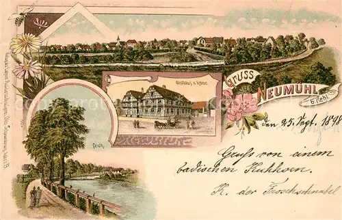 AK / Ansichtskarte Neumuehl_Kehl Gasthaus Krone Neumuehl Kehl