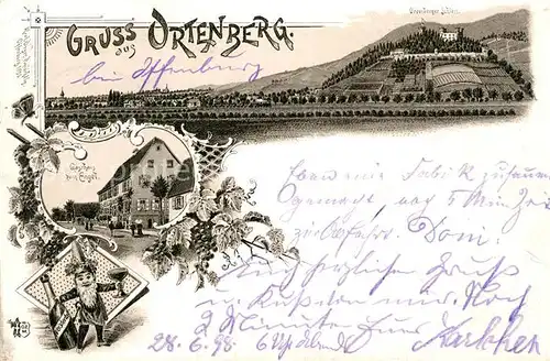 AK / Ansichtskarte Ortenberg_Baden Gasthaus zum Engel Schloss Ortenberg_Baden