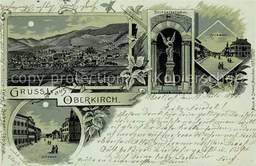 AK / Ansichtskarte Oberkirch_Baden Kriegerdenkmal Strasse Oberkirch_Baden