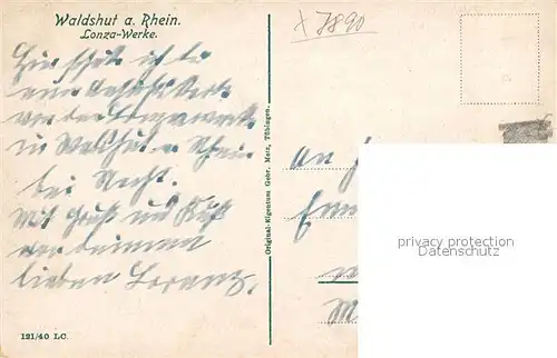 AK / Ansichtskarte Waldshut Tiengen Lonza Werke Waldshut Tiengen