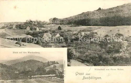 AK / Ansichtskarte Buchklingen_Odenwald Wirtschaft von Franz Weber Wachenberg Buchklingen Odenwald