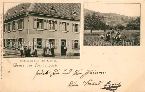 AK / Ansichtskarte Laudenbach_Bergstrasse Gasthaus zur Rose Laudenbach_Bergstrasse