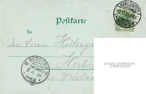 AK / Ansichtskarte Karlsruhe_Baden Moninger Denkmal Kaiser Wilhlem I  Karlsruhe_Baden