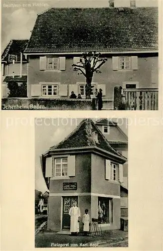 AK / Ansichtskarte Ichenheim Metzgerei von Karl Kopf Gasthaus zum Hirschen Ichenheim