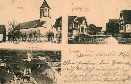 AK / Ansichtskarte Ichenheim Kirche Handlung von C. L. Weisskopf  Ichenheim