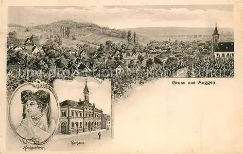 AK / Ansichtskarte Auggen Tracht Rathaus Auggen