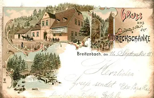 AK / Ansichtskarte Breitenbach_Tschechien Dreckschaenke  Breitenbach Tschechien