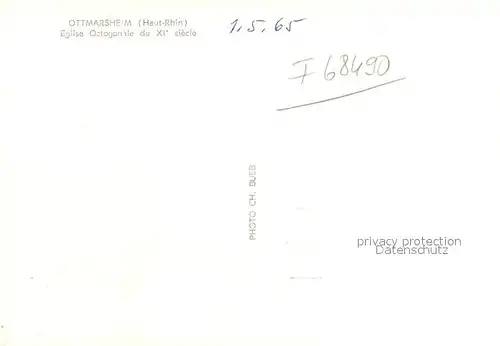 AK / Ansichtskarte Ottmarsheim_Haut Rhin Eglise Octogonale Ottmarsheim Haut Rhin