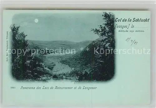 AK / Ansichtskarte Col_de_la_Schlucht Panorama des lacs de Retournemer et de Longemer Col_de_la_Schlucht