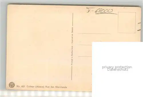 AK / Ansichtskarte Colmar_Haut_Rhin_Elsass Rue des Marchands Colmar_Haut_Rhin_Elsass