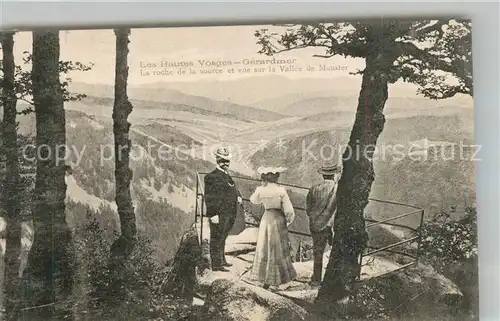 AK / Ansichtskarte Gerardmer_Vosges La roche de la source et vue sur la Vallee de Munster Gerardmer Vosges