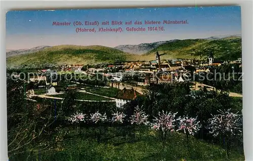 AK / Ansichtskarte Muenster_Elsass mit Muenstertal Hohrod Kleinkopf Muenster_Elsass