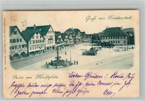 AK / Ansichtskarte Freudenstadt Marktplatz Brunnen Freudenstadt