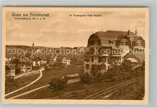 AK / Ansichtskarte Freudenstadt Teilansicht mit Kurhaus Hotel Rappen Kurort im Schwarzwald Freudenstadt